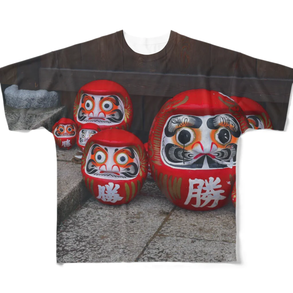 ゆうキチの勝ち達磨 開運 All-Over Print T-Shirt