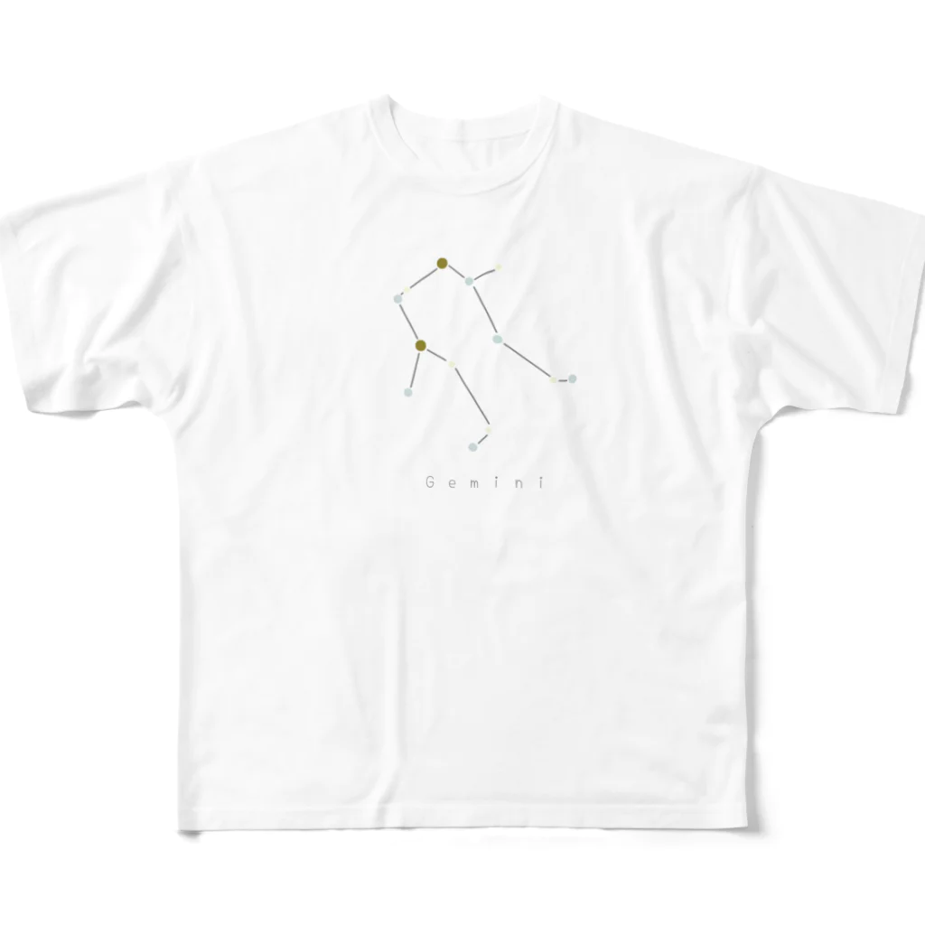 iiiiikustanの星座シリーズ　ふたご座　双子座　グッズ All-Over Print T-Shirt