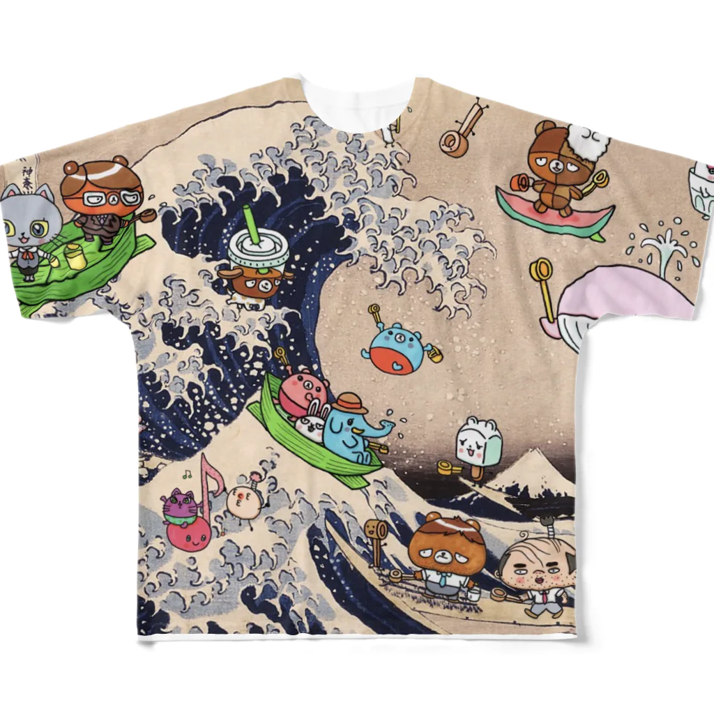 ３２６（なかむらみつる）の浮世いえーい All-Over Print T-Shirt