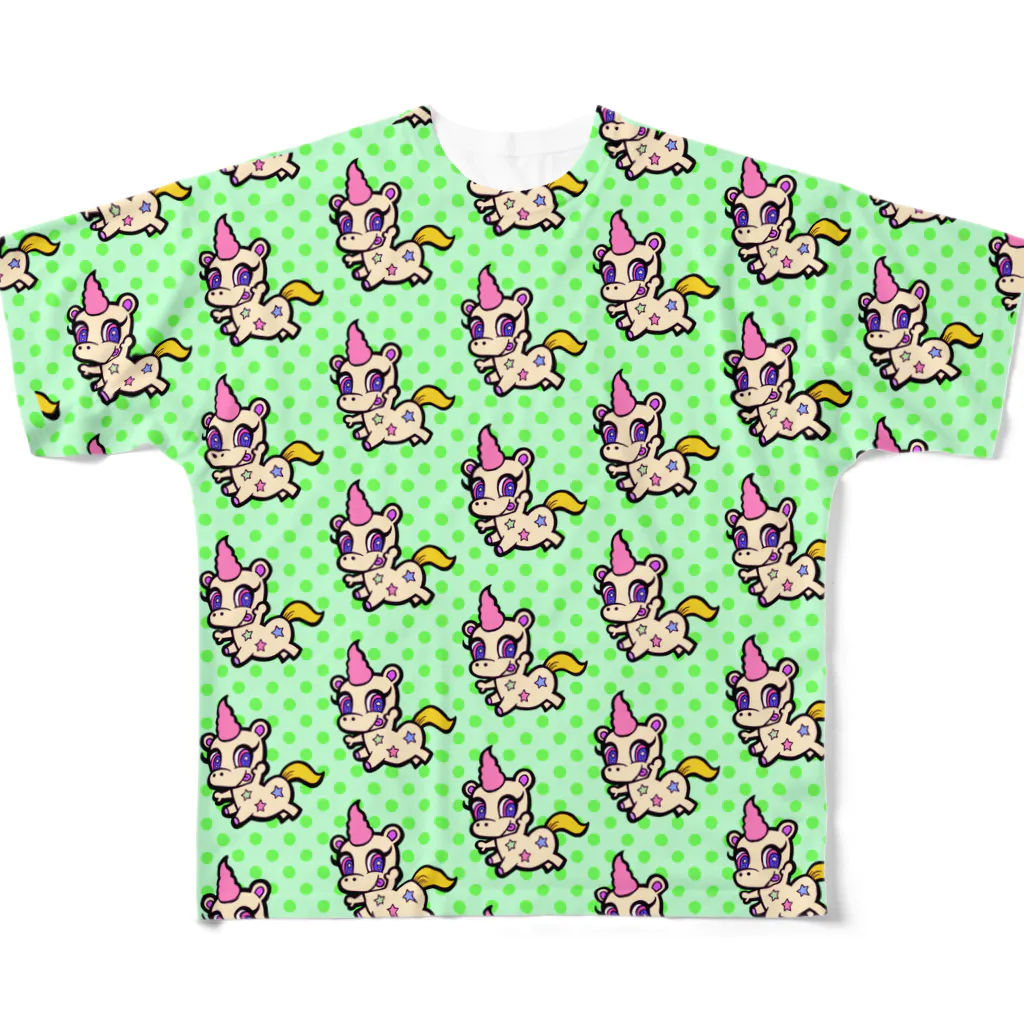 PICOPICOの甘獣ユニん子　イエロー All-Over Print T-Shirt