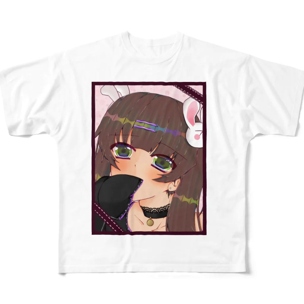 撃神さんのおうちのうさぎっ娘のヒミツ フルグラフィックTシャツ