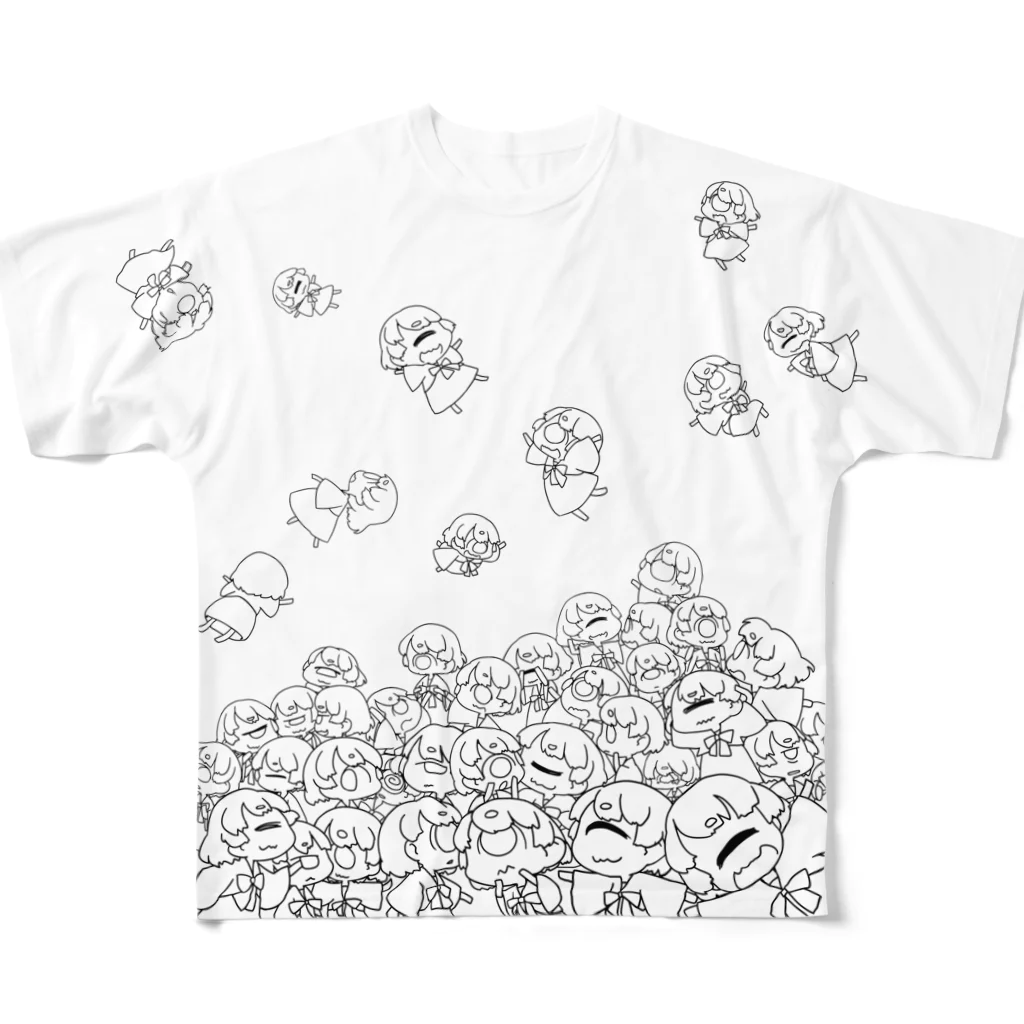 づの麦坂さんがいっぱい All-Over Print T-Shirt