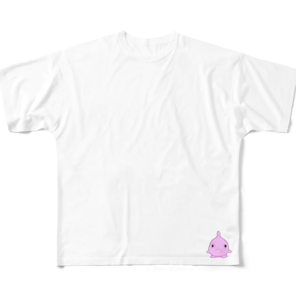 LalaHangeulの団子状態のダンゴウオたち(バックプリントバージョン) All-Over Print T-Shirt