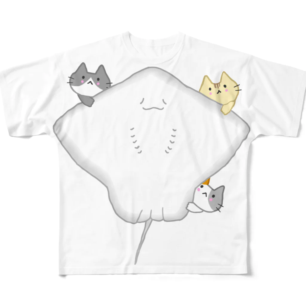 めいぷるのほほえみエイちゃんにゃ All-Over Print T-Shirt