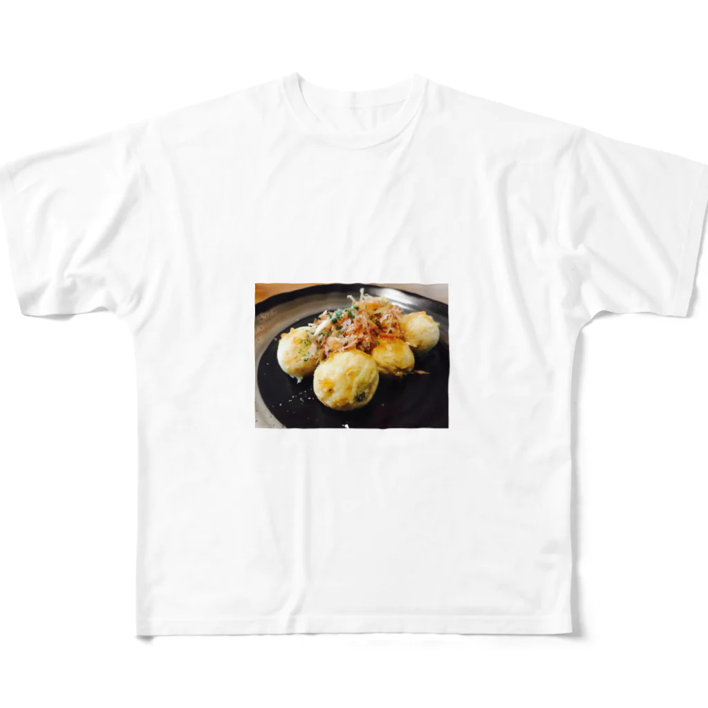 いりたに商会の大阪ジャパンたこ焼き塩味 All-Over Print T-Shirt
