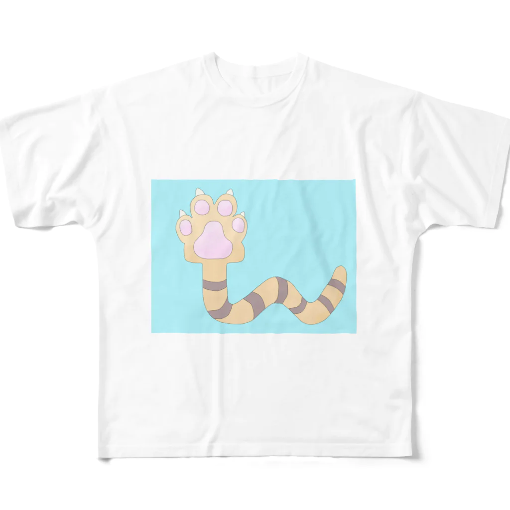 フカヒレの深海猫 フルグラフィックTシャツ