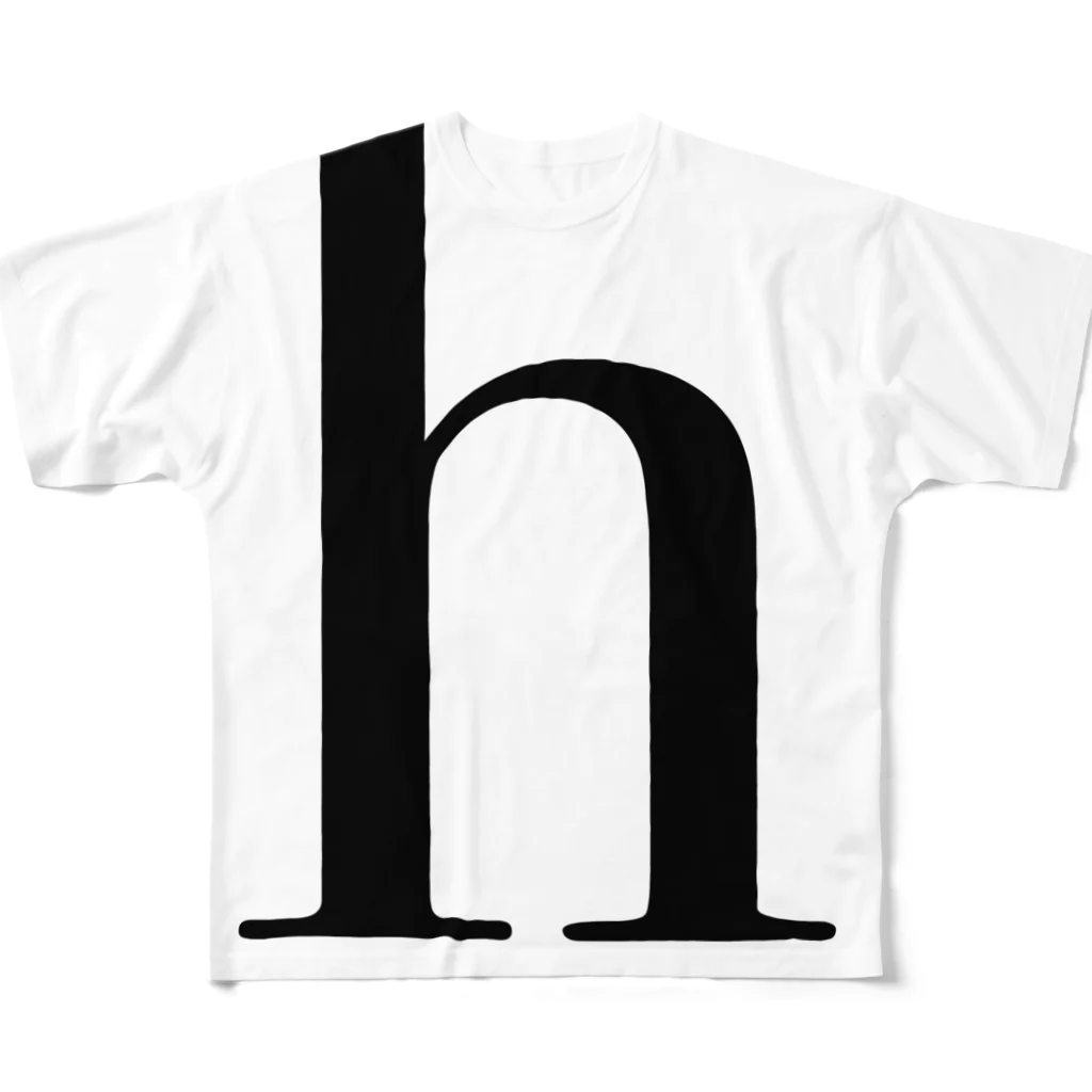 Hibikiの「h」な All-Over Print T-Shirt
