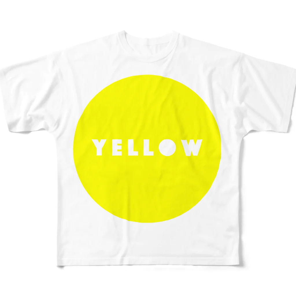 PのCIRCLE YELLOW. フルグラフィックTシャツ