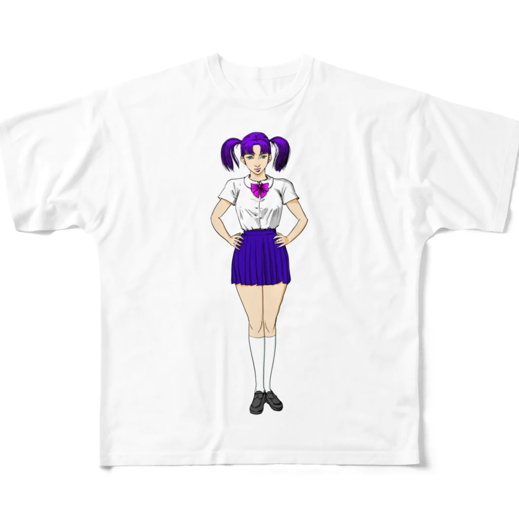 YASUHIRO DESIGNのハイスクールガール All-Over Print T-Shirt
