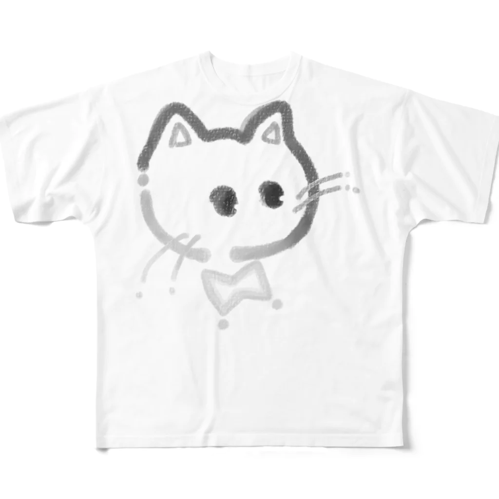 O yo fu kuのキャティキャット All-Over Print T-Shirt