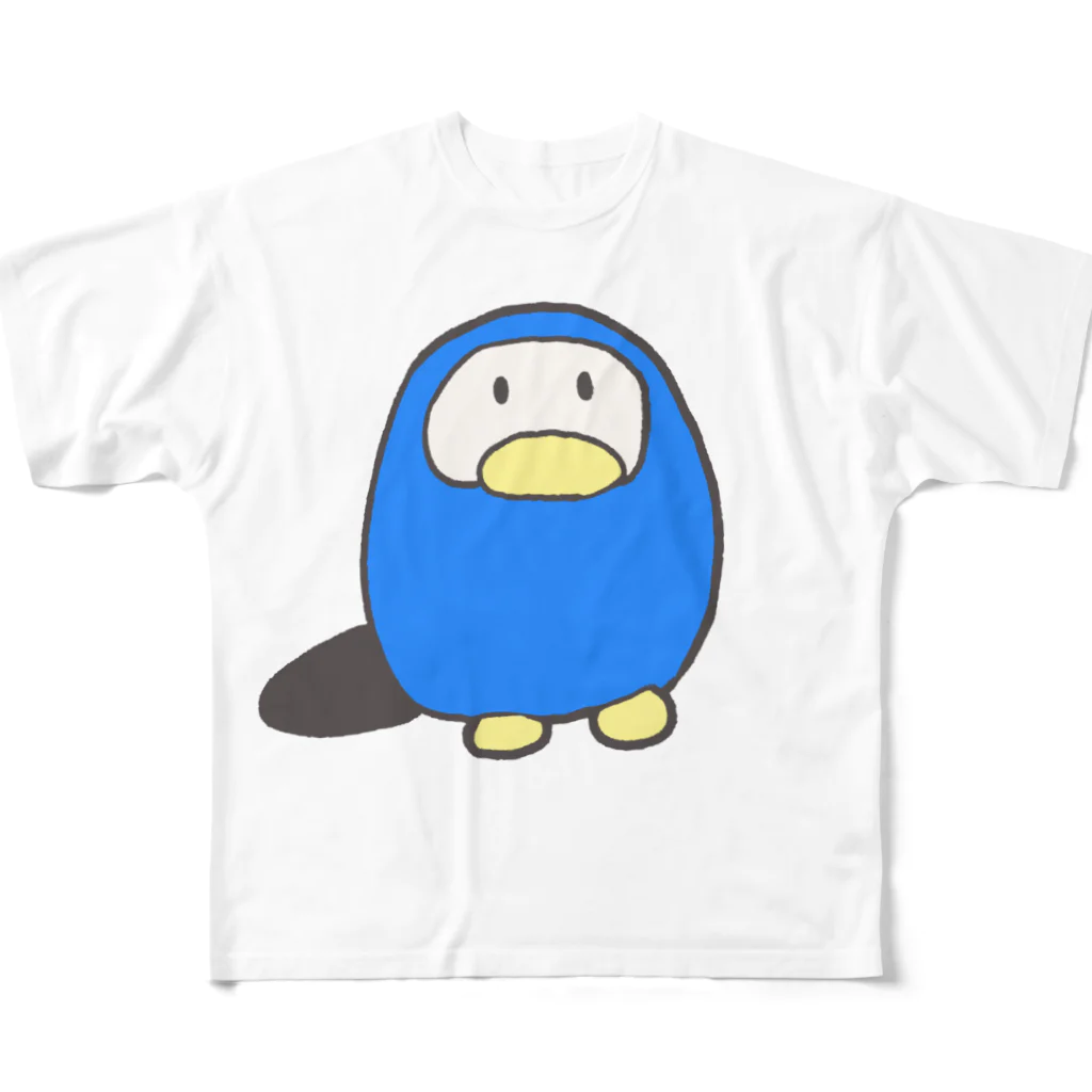 かもぺんのお店のまるいかもぺん フルグラフィックTシャツ