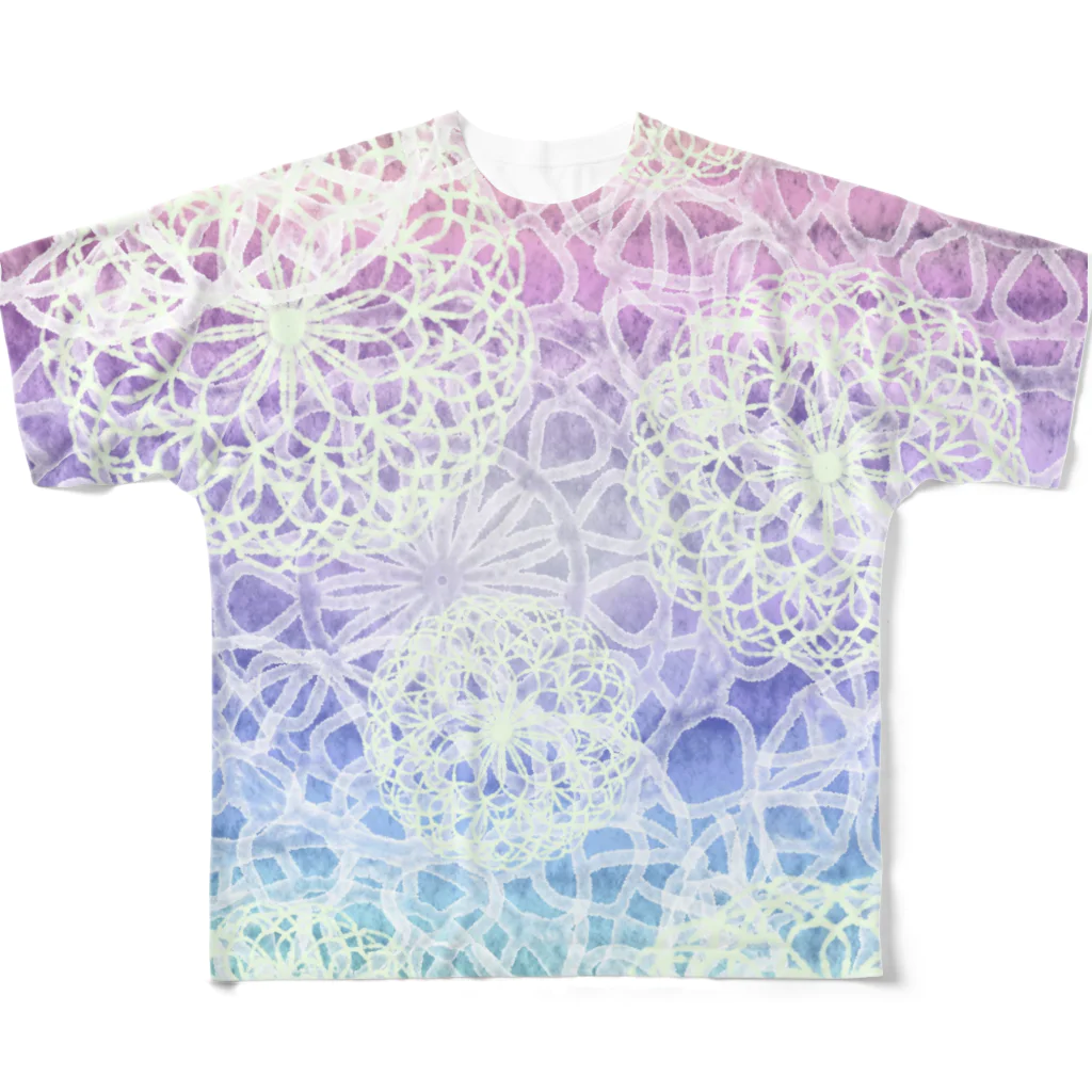 PLUMＭOONの夢可愛いレース All-Over Print T-Shirt