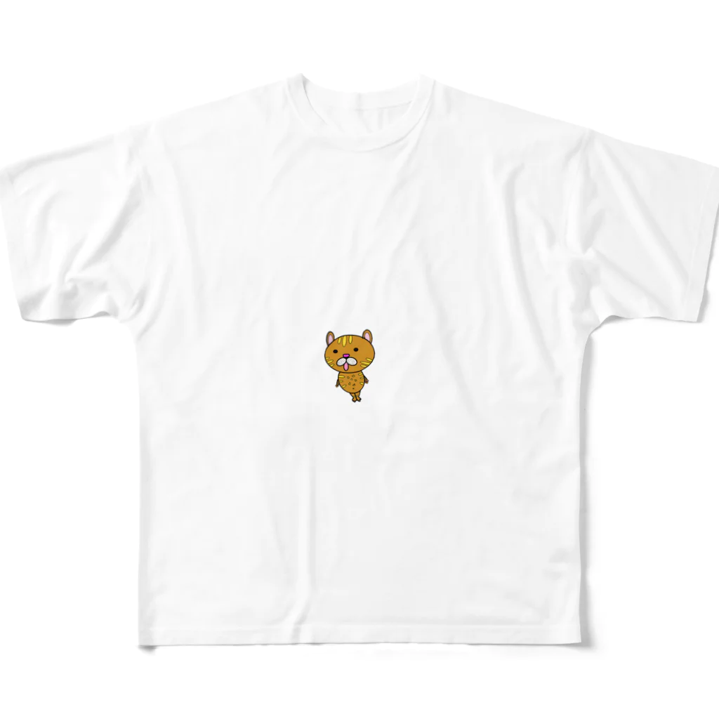 猫のおいもとこうめの茶トラのプチオさん All-Over Print T-Shirt