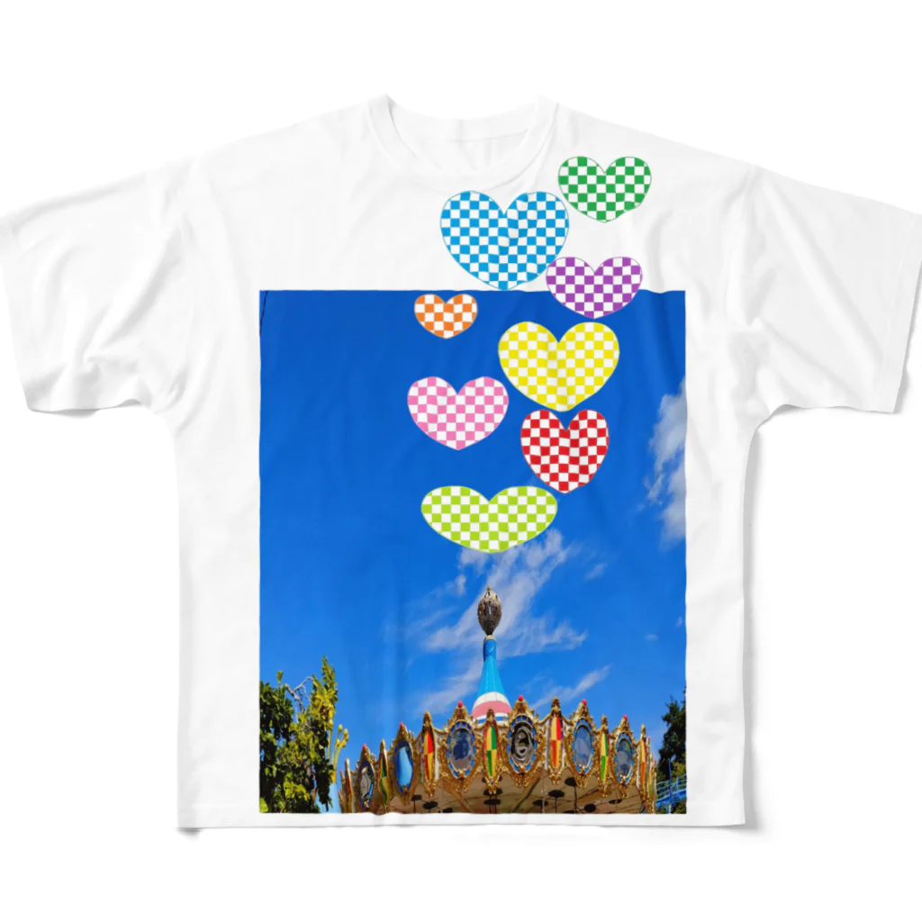 Happyーpop28c🎵のメリーゴーランドheart❤✨ All-Over Print T-Shirt