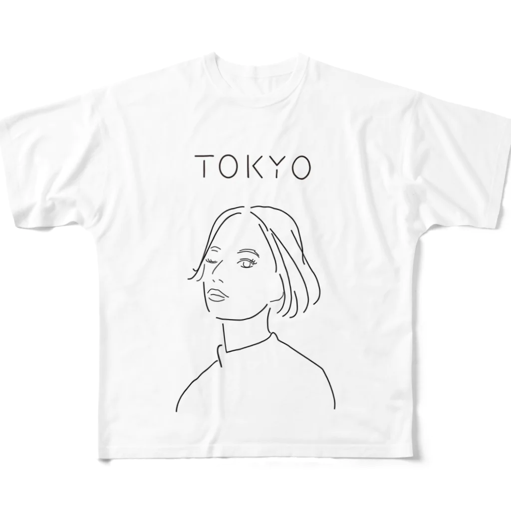 Hiroko💐のTokyo girl All-Over Print T-Shirt