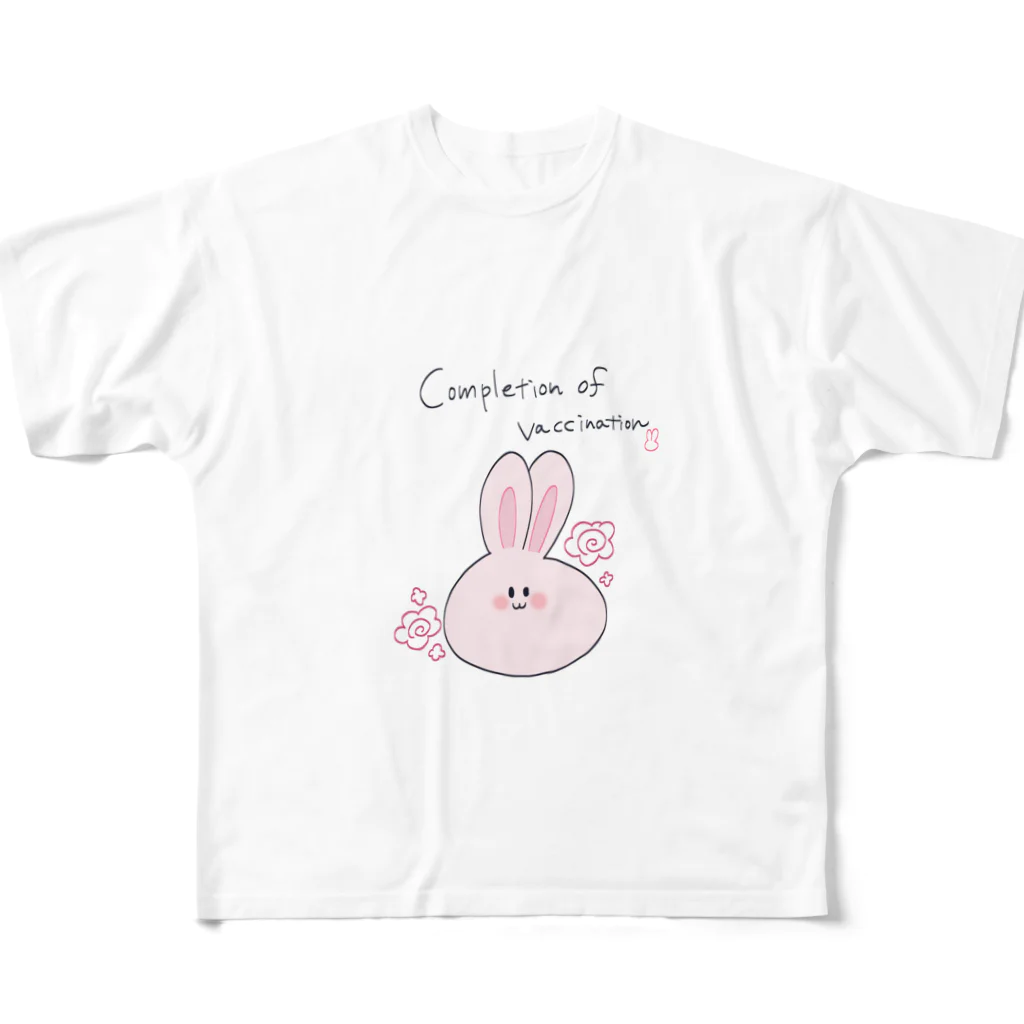 hay⋆のusamochi@complete of vaccination フルグラフィックTシャツ