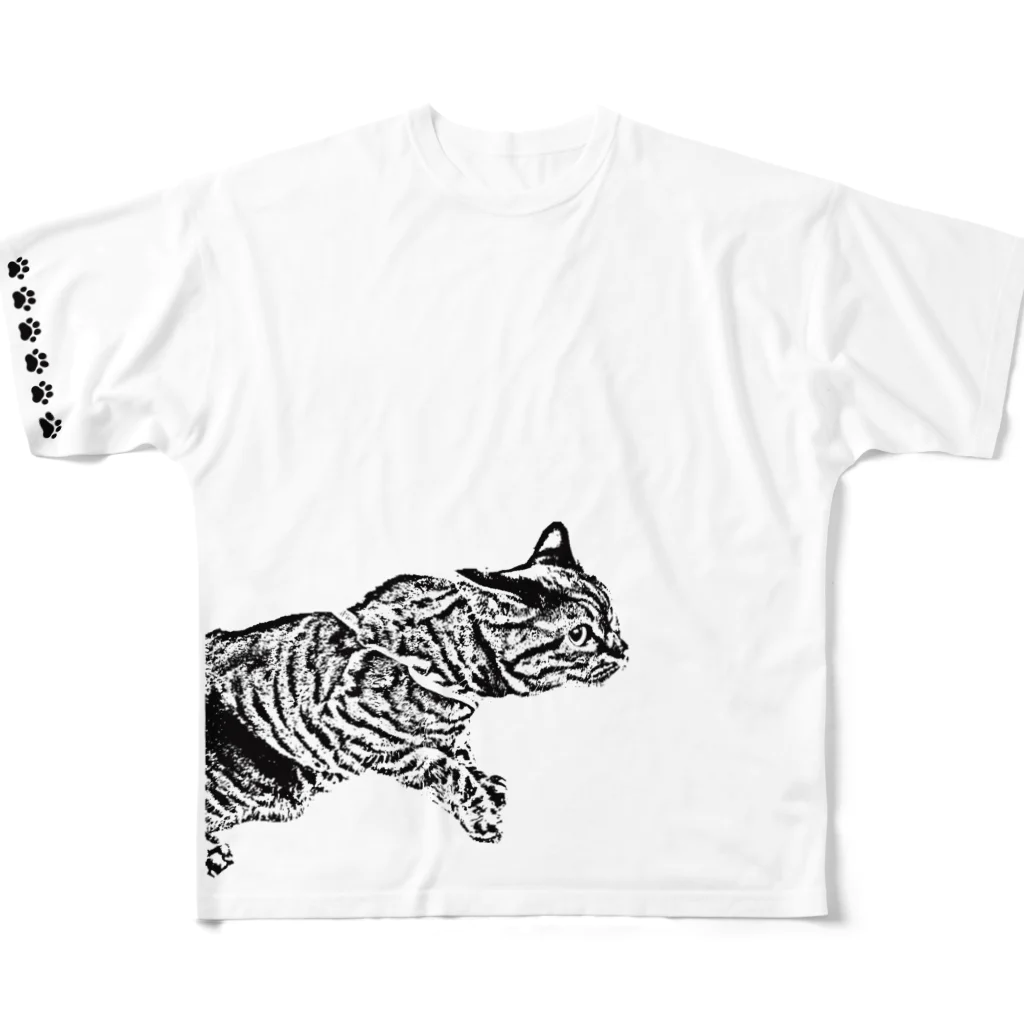 にゃん助さんのもののにゃん助さんTシャツ All-Over Print T-Shirt