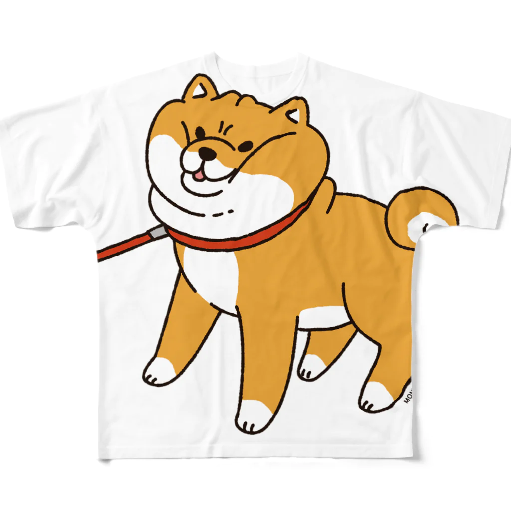 もんとみ | もっちり動物造形作家の散歩から帰りたくない柴犬 All-Over Print T-Shirt