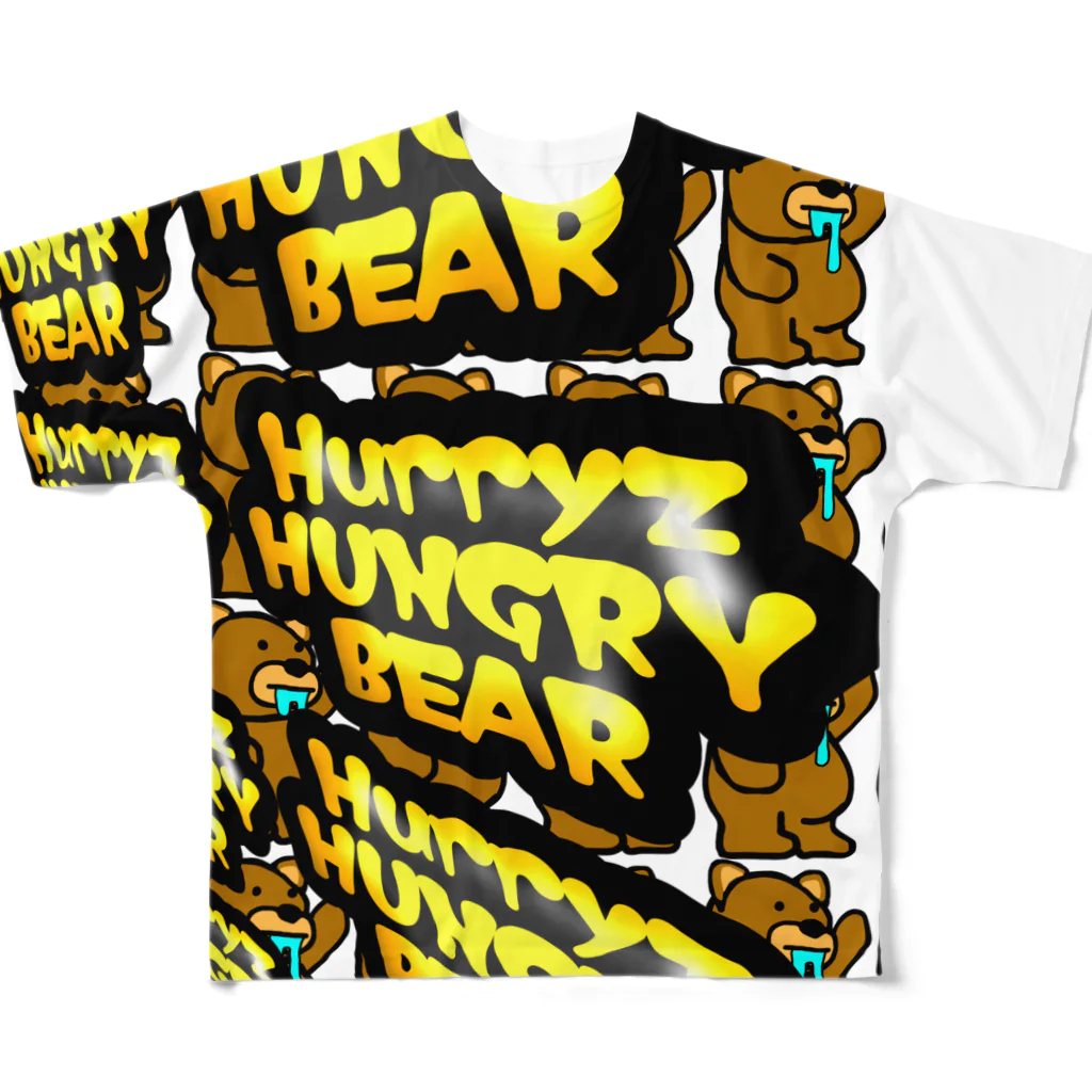 Hurryz HUNGRY BEARのHurryz HUNGRY BEAR 空間 フルグラフィックTシャツ