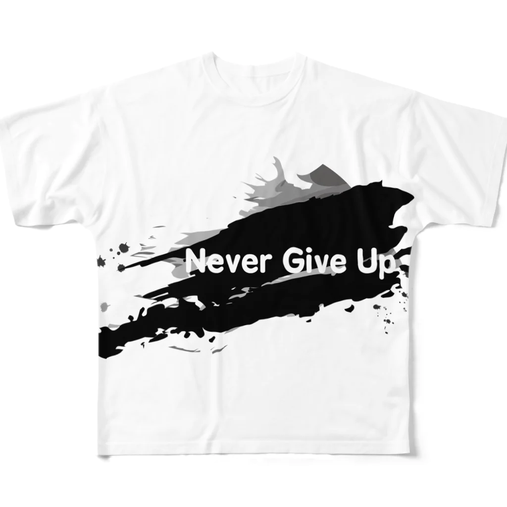 YükaCh!ka(ユカチカ)のNever Give Up-1(文字白) フルグラフィックTシャツ