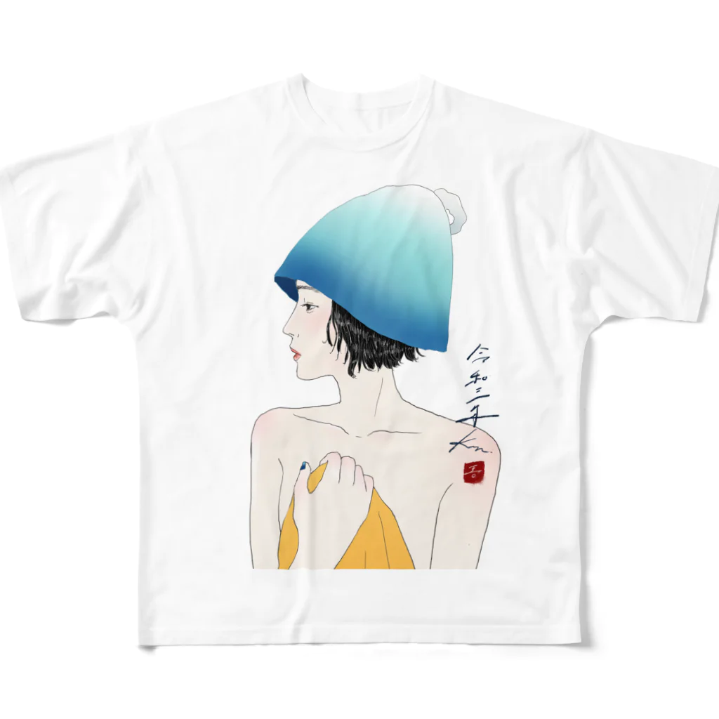 喜田なつみの令和美人画 All-Over Print T-Shirt