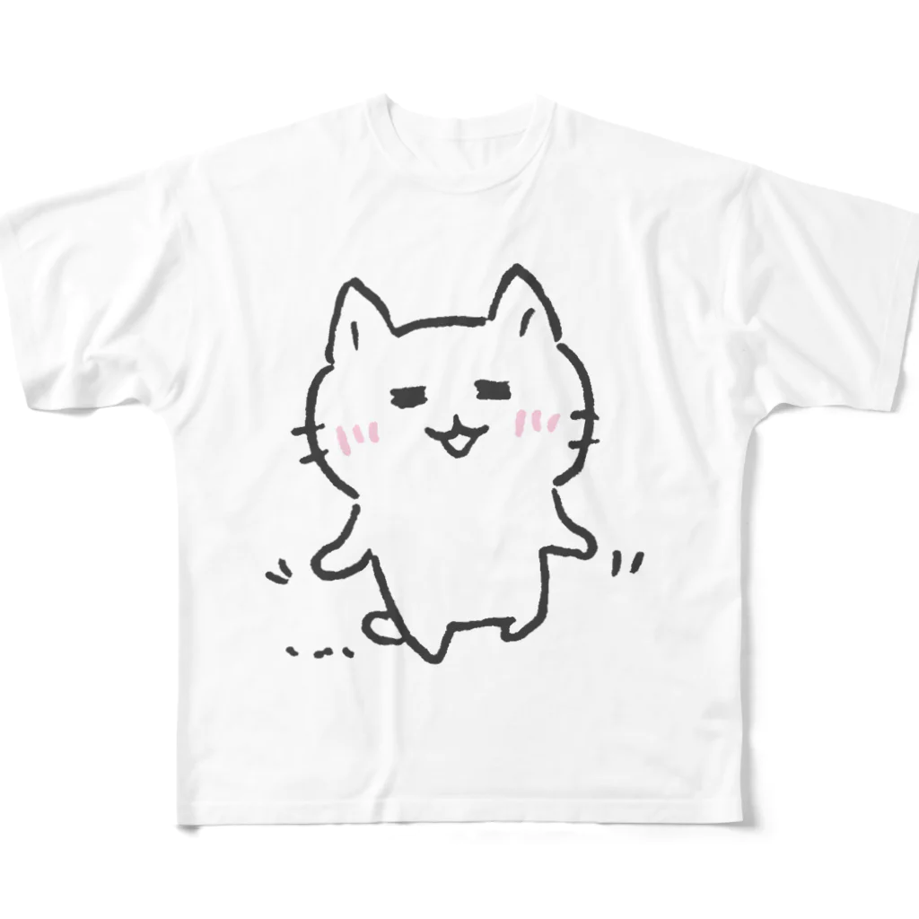 Luxia_hのザ シロネコ-I フルグラフィックTシャツ