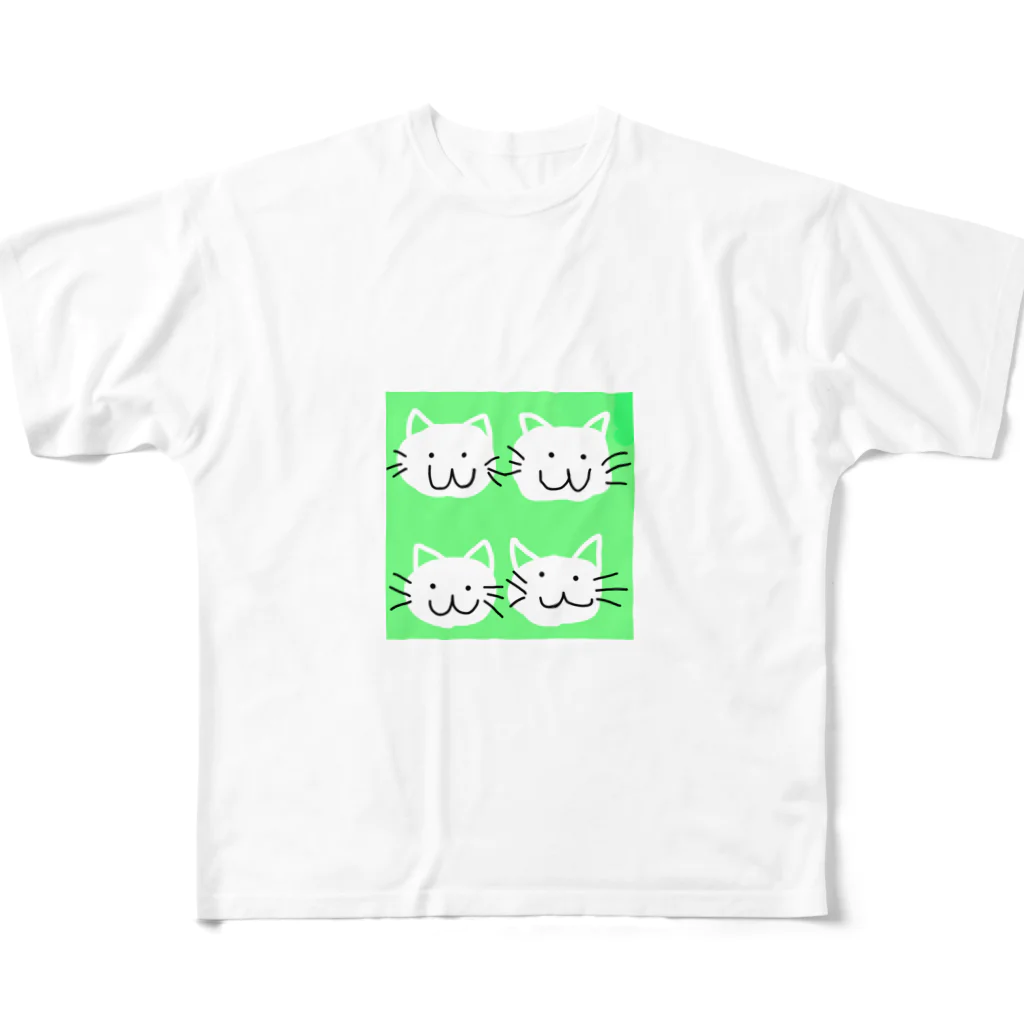 edamamedaisukiの四つ子の猫 フルグラフィックTシャツ