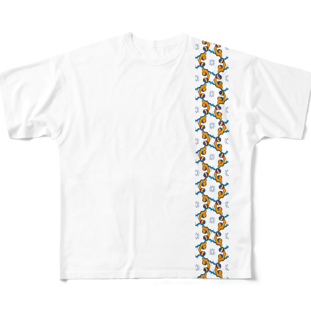 AJCOMPANYの水球アート　vol2-6 All-Over Print T-Shirt