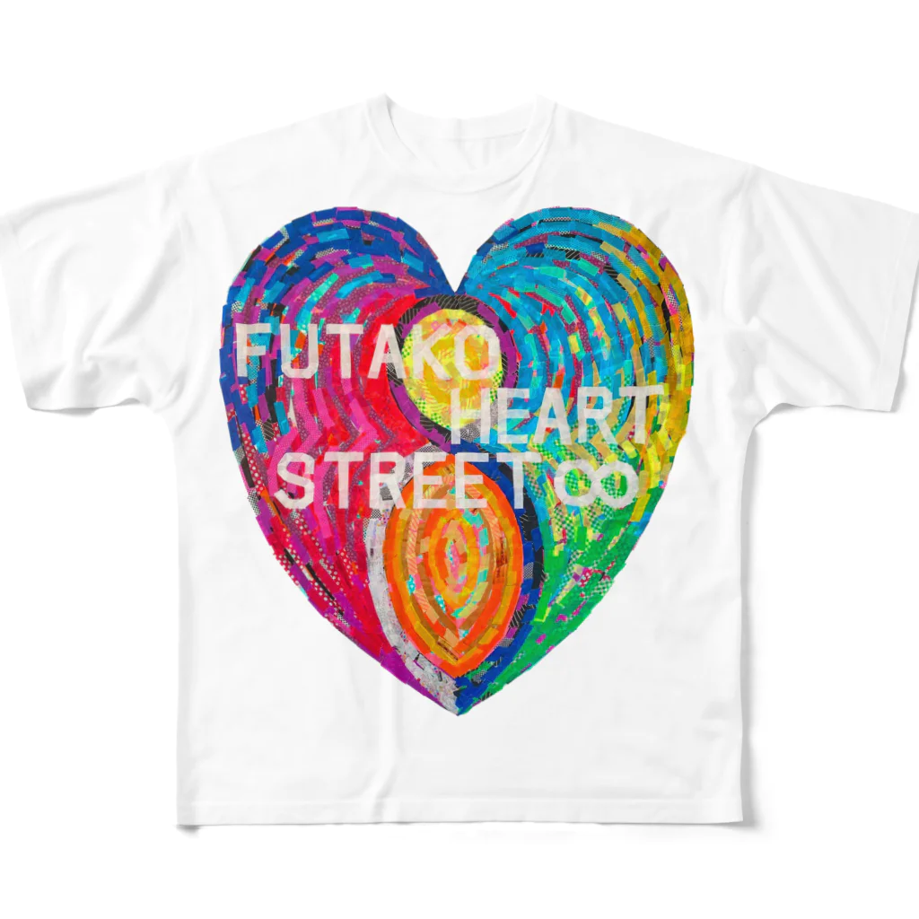 nissyheartのフタコハートストリート８ フルグラフィックTシャツ