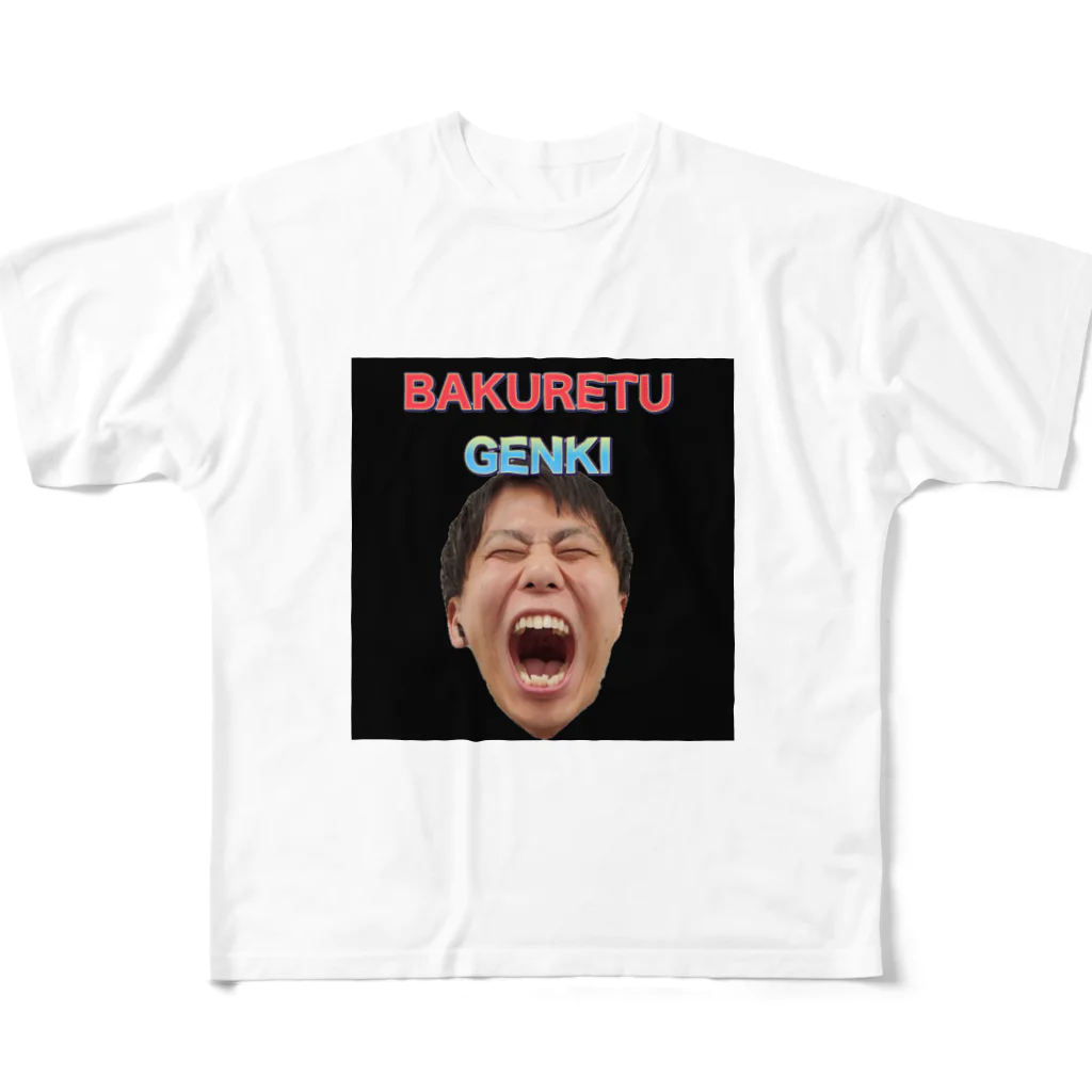 佐々木一人のBAKURETU GENKI All-Over Print T-Shirt