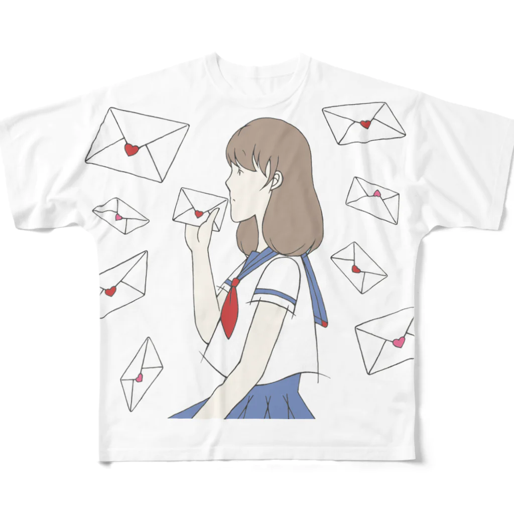 ぱあるとりぼんのラブレター from M All-Over Print T-Shirt