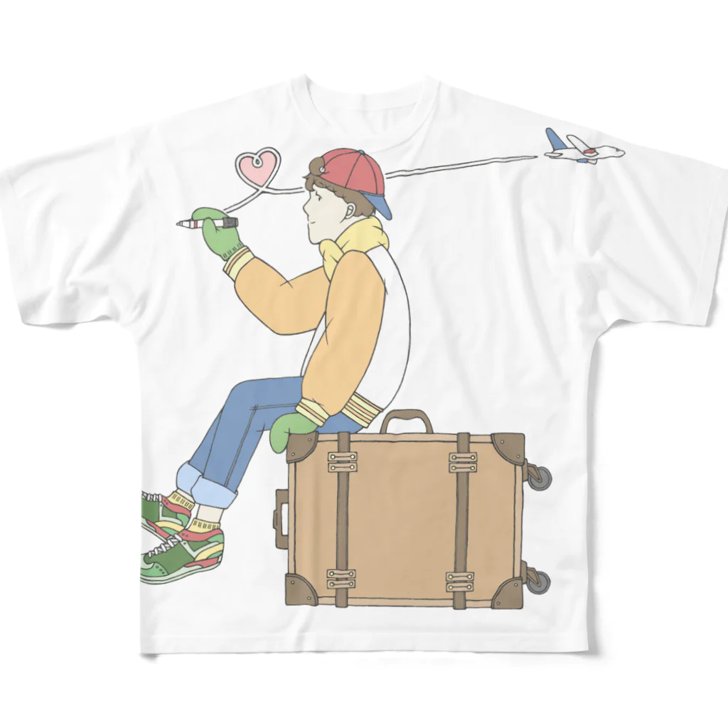 ぱあるとりぼんのROMAN飛行へ All-Over Print T-Shirt