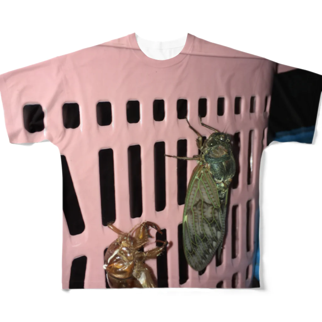HAKUBAのセミ 3 フルグラフィックTシャツ