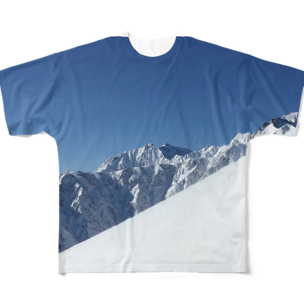 HAKUBAの山 All-Over Print T-Shirt