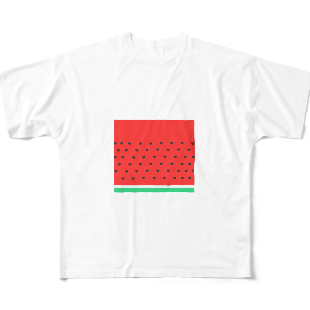 tomoDesignのスイカ フルグラフィックTシャツ