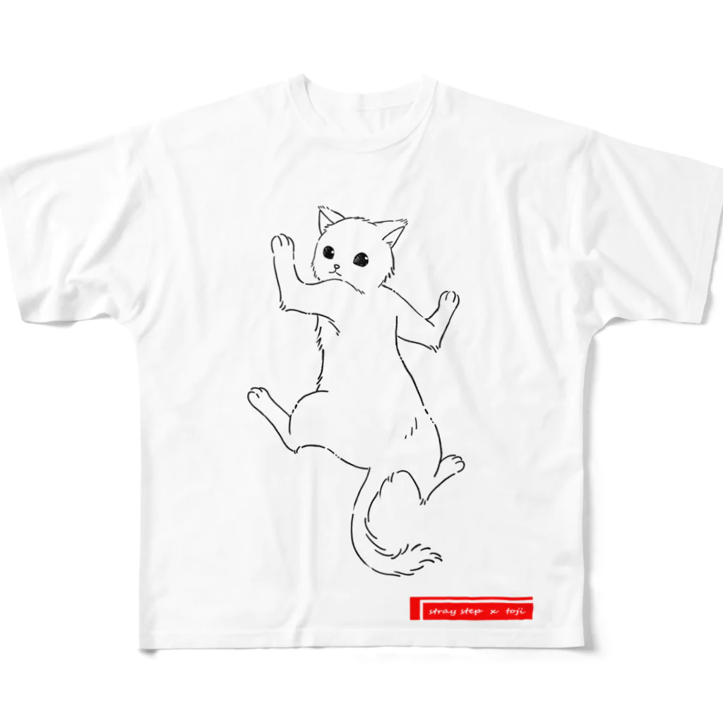 straystepのコラボ　toji フルグラフィックTシャツ