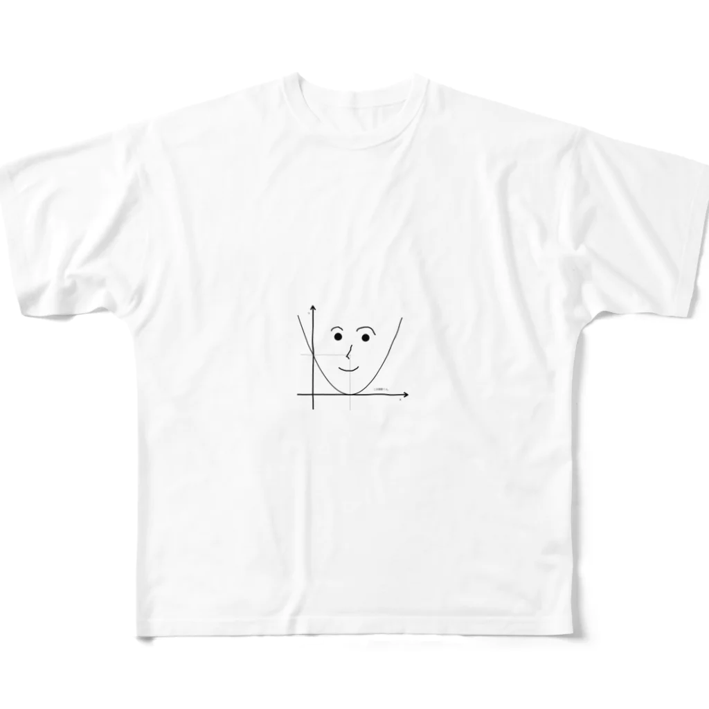 小野小町の2次関数くん フルグラフィックTシャツ