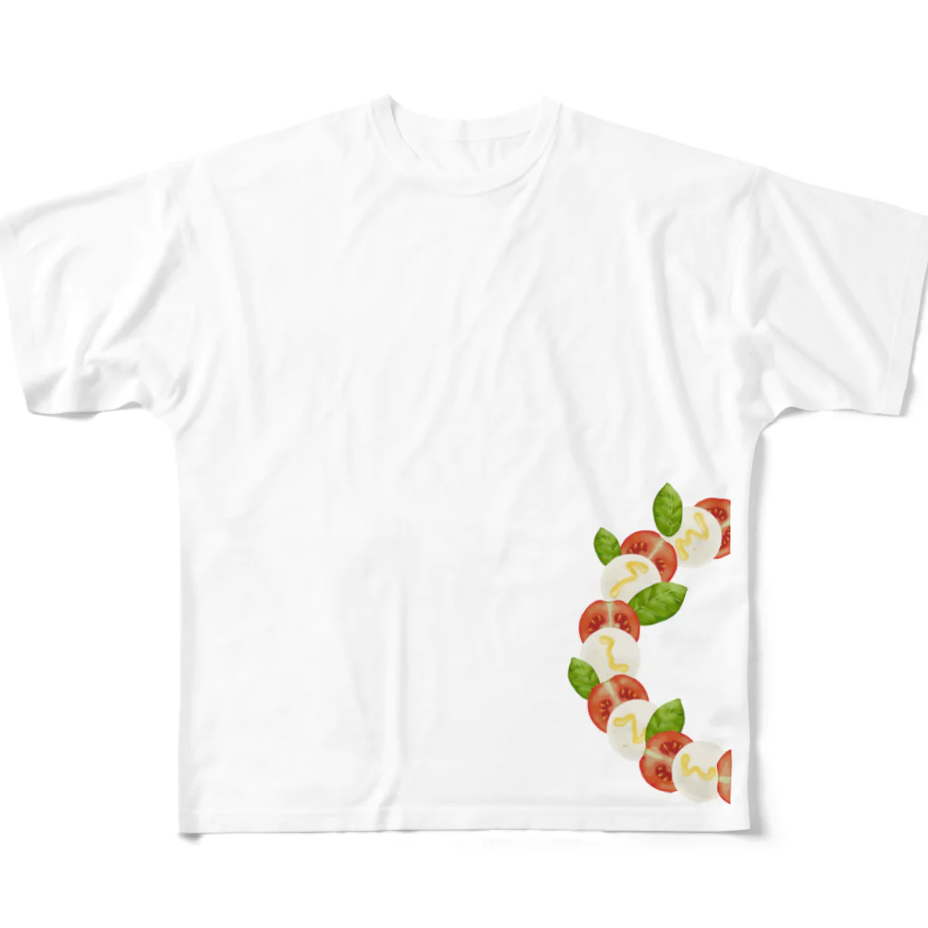 ゆた麻呂亭のカプレーゼ All-Over Print T-Shirt