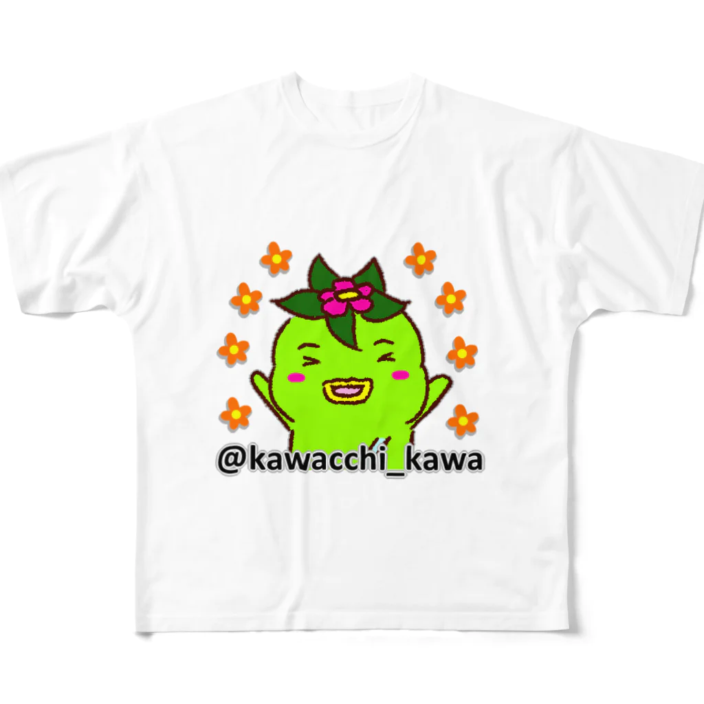 かわっち(川口市非公認キャラ)のかわっち2017-8 フルグラフィックTシャツ
