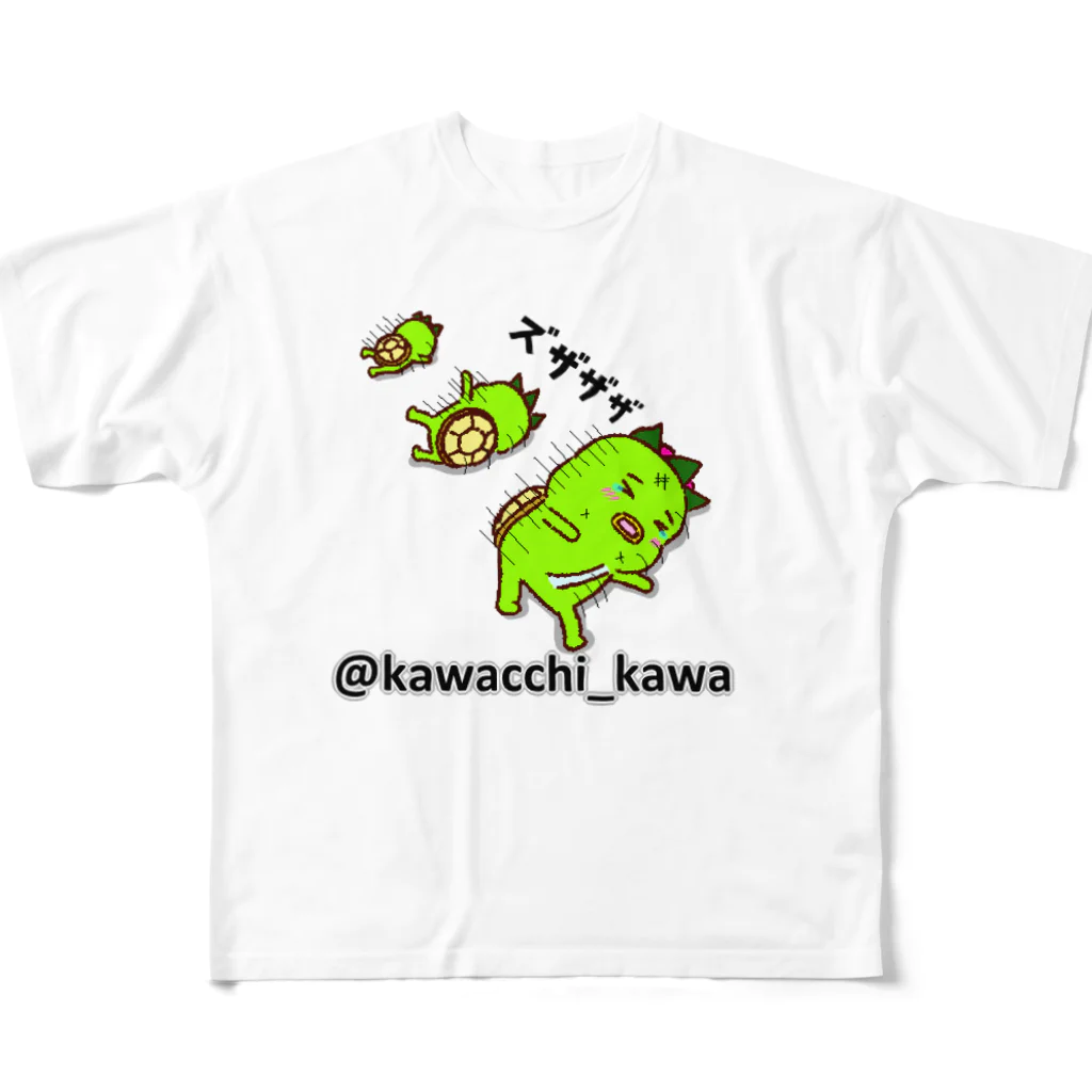 かわっち(川口市非公認キャラ)のかわっち2017-14 フルグラフィックTシャツ