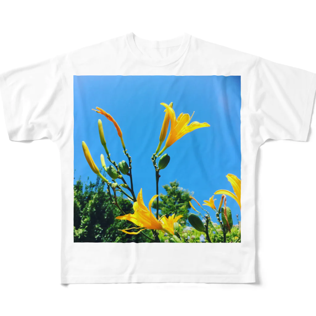 Tamzooの晴天の花 フルグラフィックTシャツ