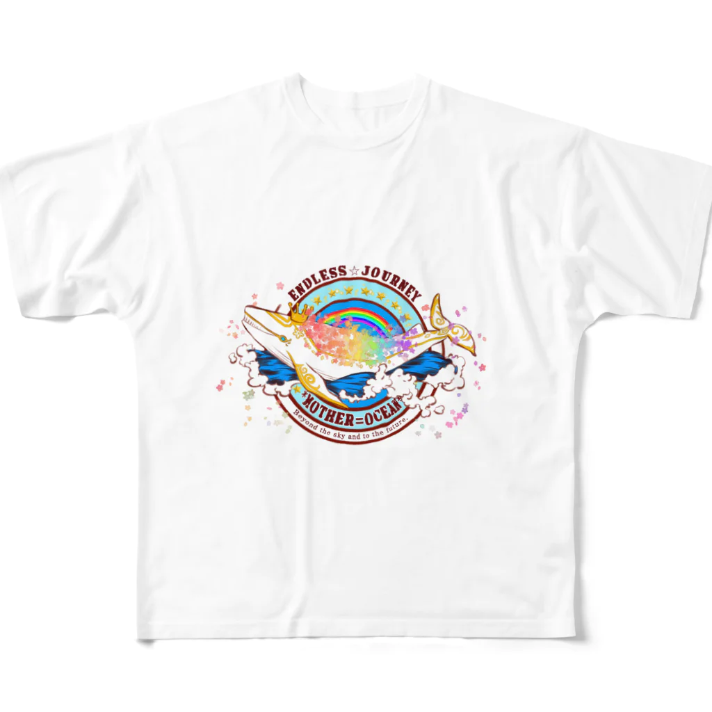 EndlessJhurneyのMother=Ocean フルグラフィックTシャツ