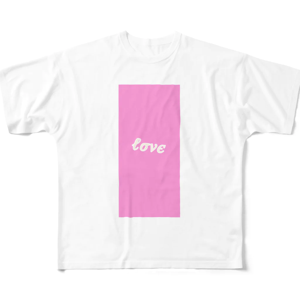 SummerのLove_pink 풀그래픽 티셔츠
