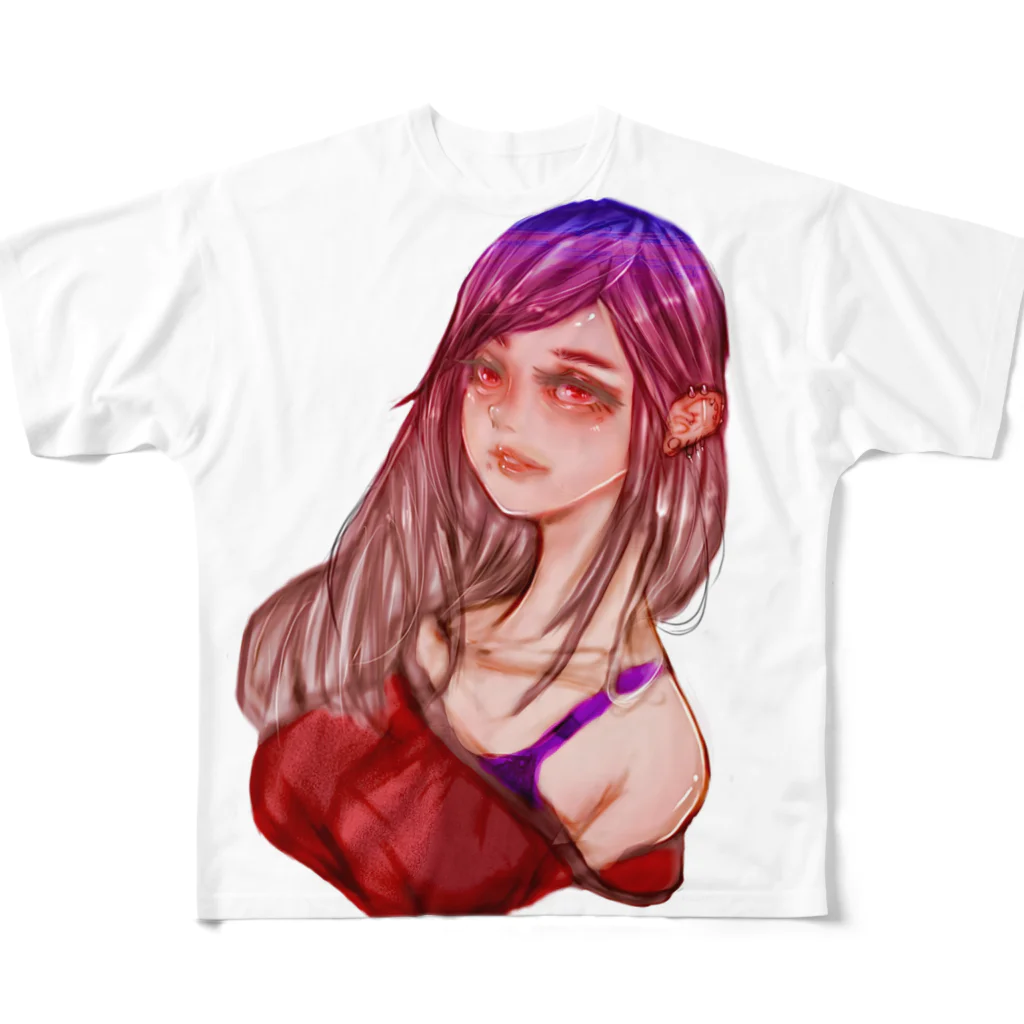 ☠️ジムビーム☠️のばっちりメイク All-Over Print T-Shirt