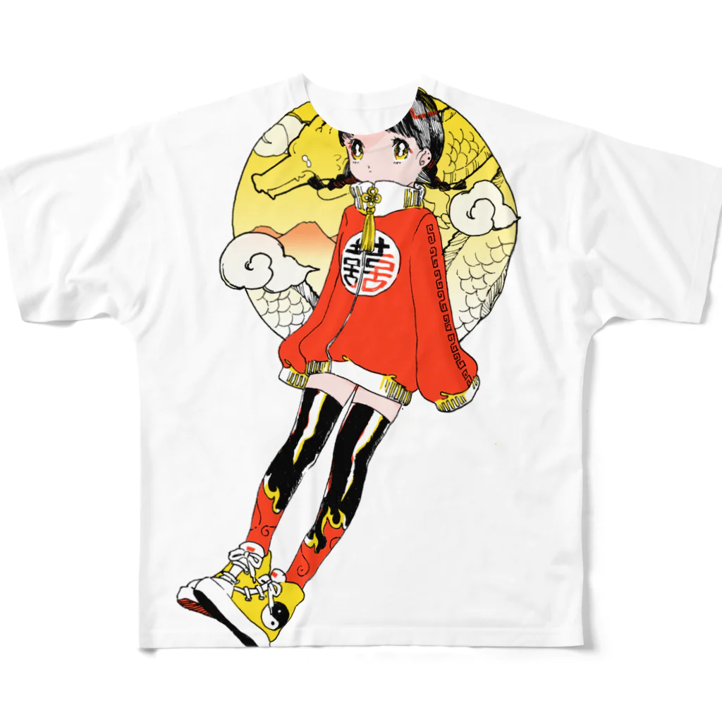 Crab_000のドラゴンチャイナ All-Over Print T-Shirt