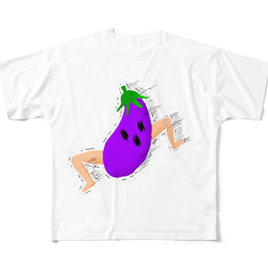 こなぐすり。の走る🍆くん フルグラフィックTシャツ