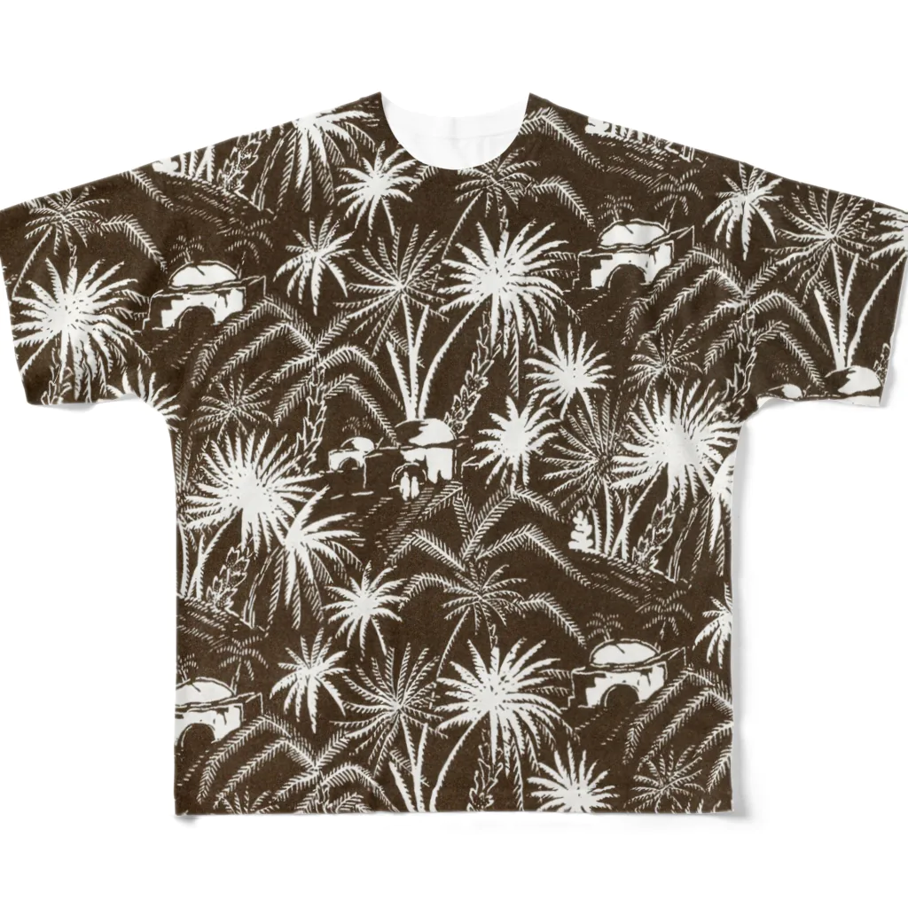 fullTshirt_PublicDoのWhite palm trees 1931. フルグラフィックTシャツ