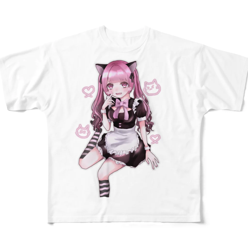 せりのネコミミメイドちゃん All-Over Print T-Shirt