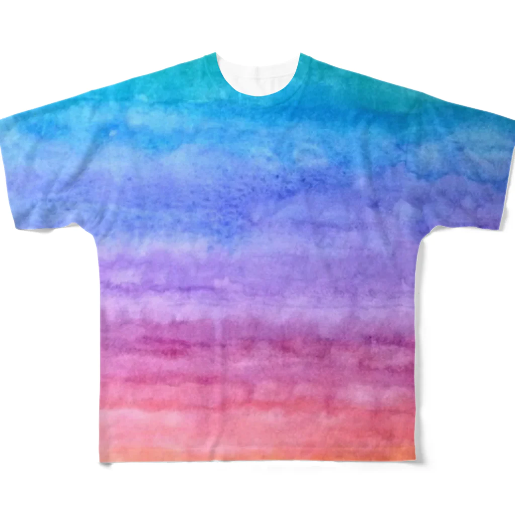 蟹の虹色 フルグラフィックTシャツ