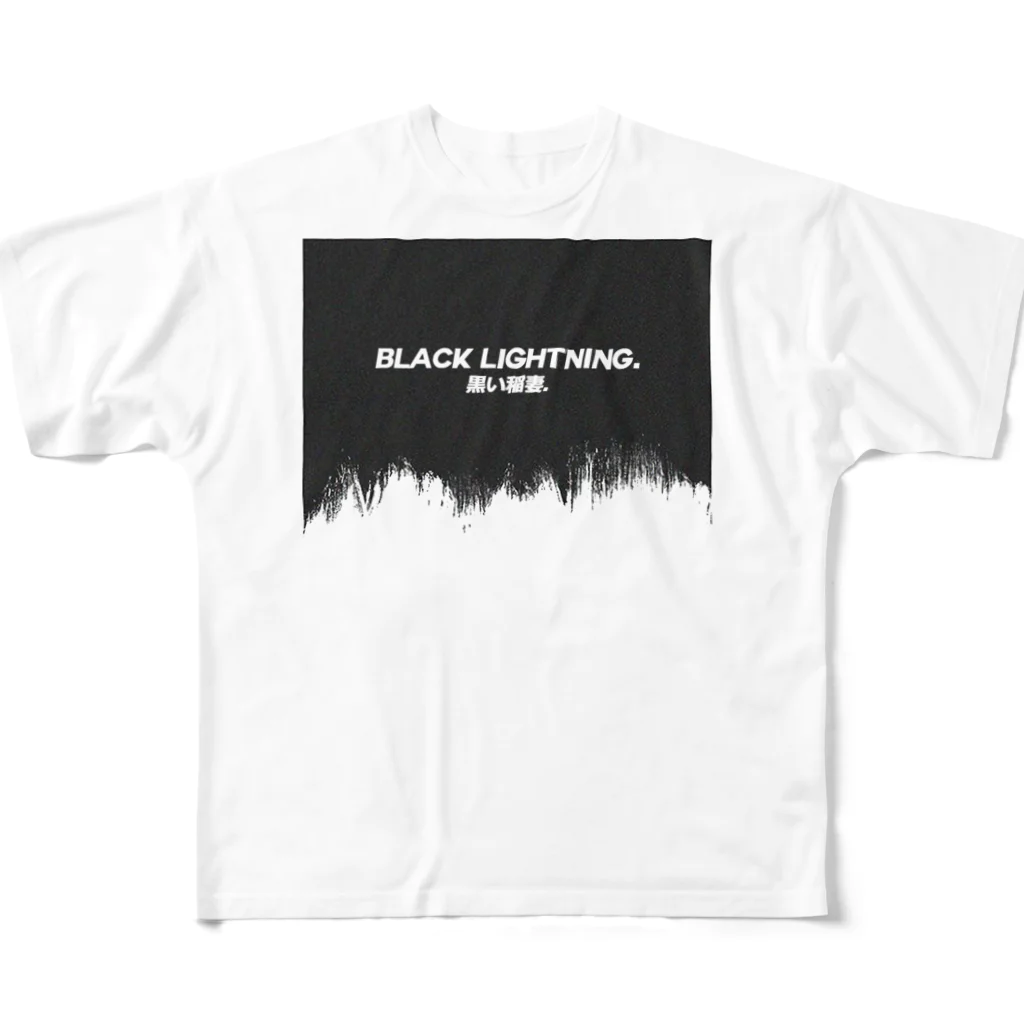 reodznの「黒い稲妻」フルグラフィックTシャツ フルグラフィックTシャツ